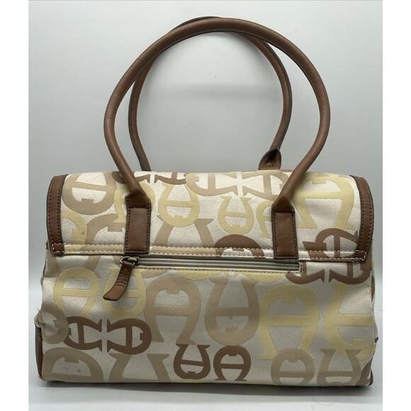 Vintage ETIENNE AIGNER Handbag Tote Logo Canvas *READ - Picture 2 of 8